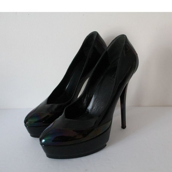 Gucci Oil Slick Platform Stiletto Heels Black Size 36 - Picture 2 of 13